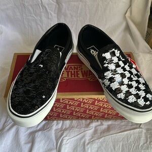 Brand NIB Vans Classic Flipping Sequins Slip-On.